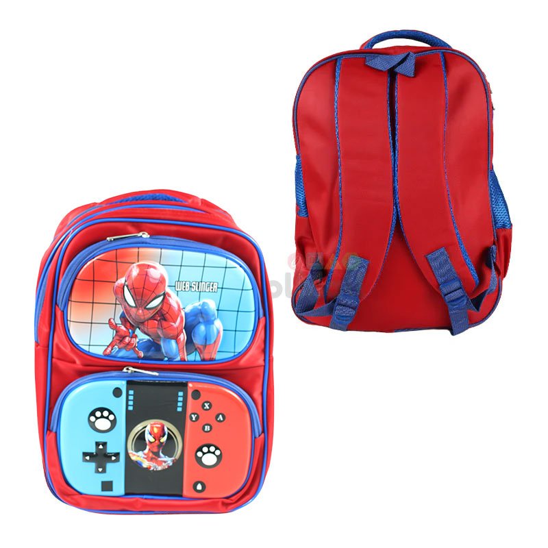 Spiderman Embossed School Bag 17 inch (1757) - Preschool mall - Preschool Supplies & Educational Toys