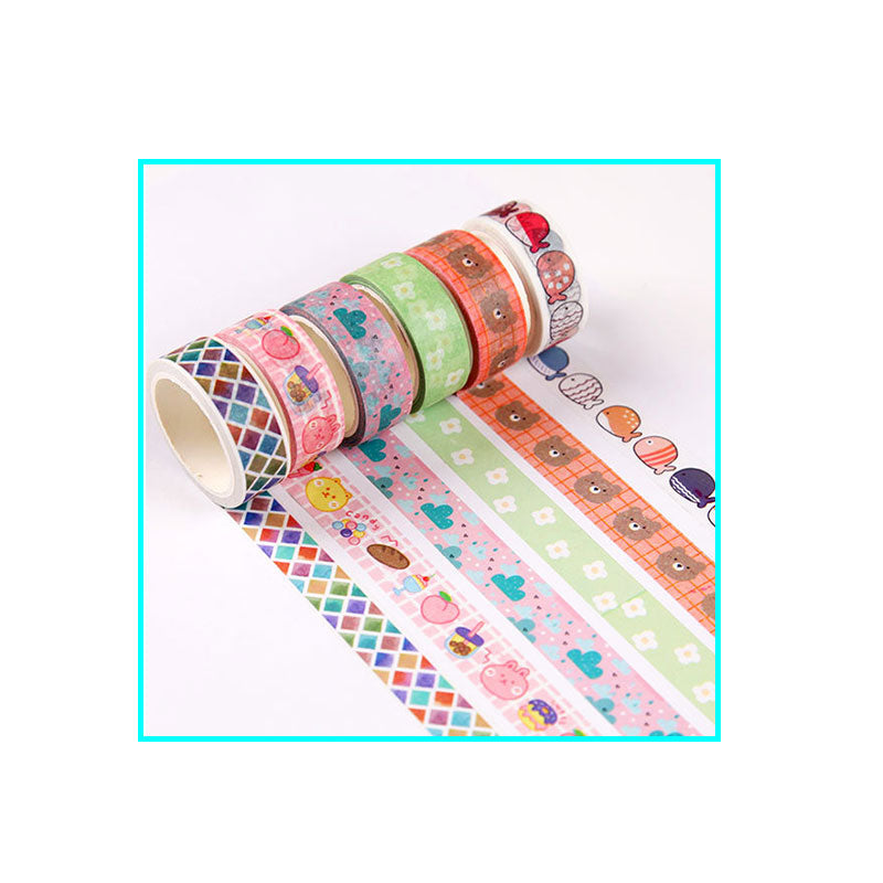 6 Rolls Cute Tape Set