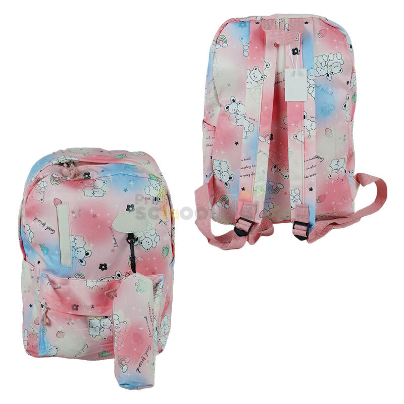 Funny Nick School Bag with Pouch 18″