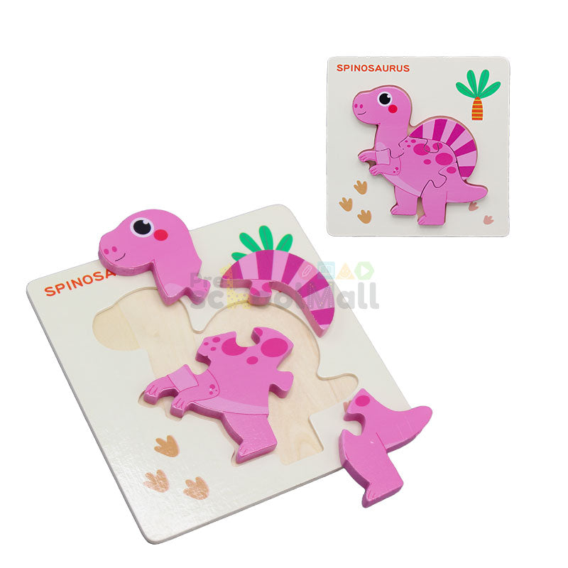 Wooden 3d Animal 4 Pcs Puzzle Pair of 2 Board 1566