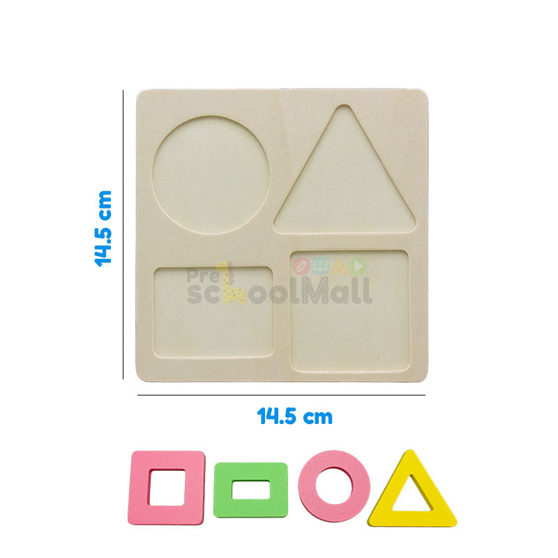 Colorful Geometric Shape Puzzle Board