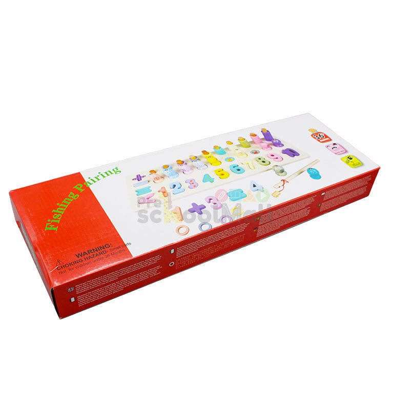 Wooden Fishing Pairing Puzzle Board