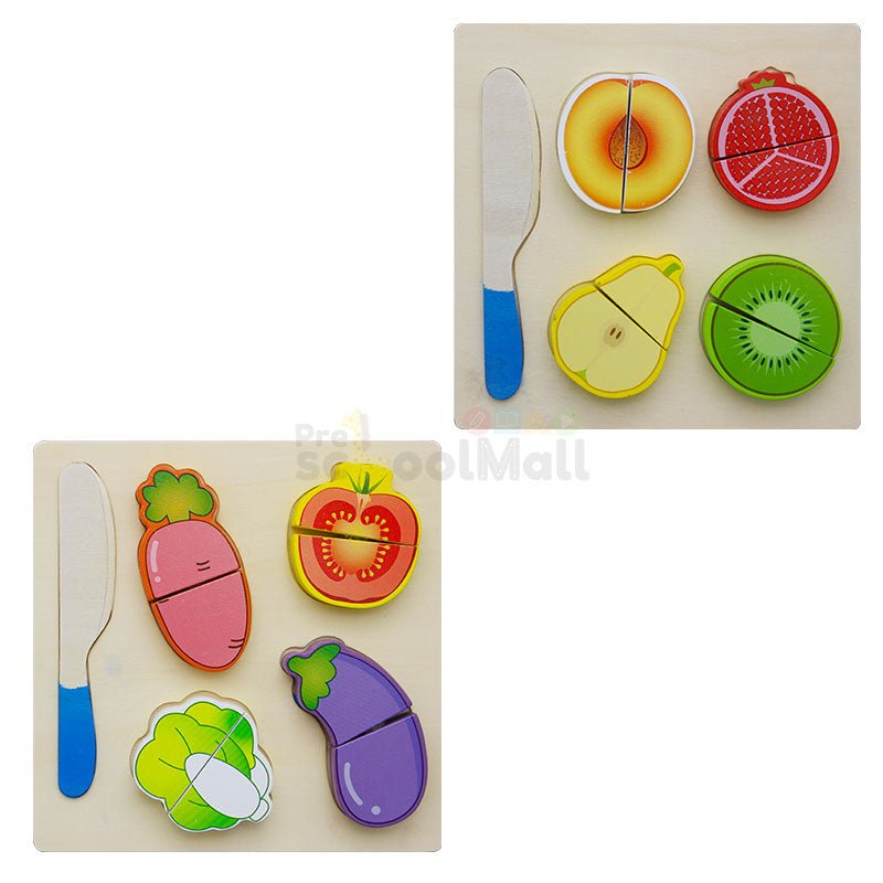 Wooden Fruit Cutting Play Set 4 in 1 - Preschool mall - Preschool Supplies & Educational Toys