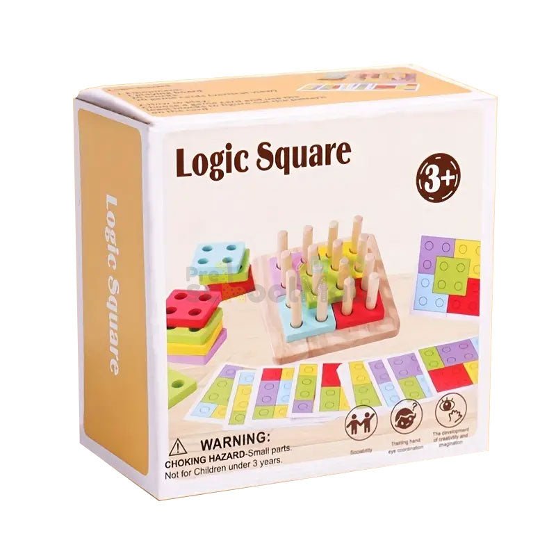 Wooden Logic Square Montessori Assembling Toy - Preschool mall - Preschool Supplies & Educational Toys