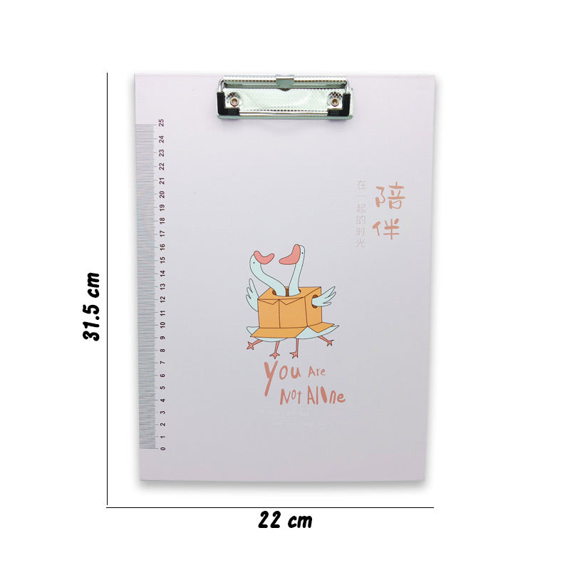 Paper Clipboard with ruler scale