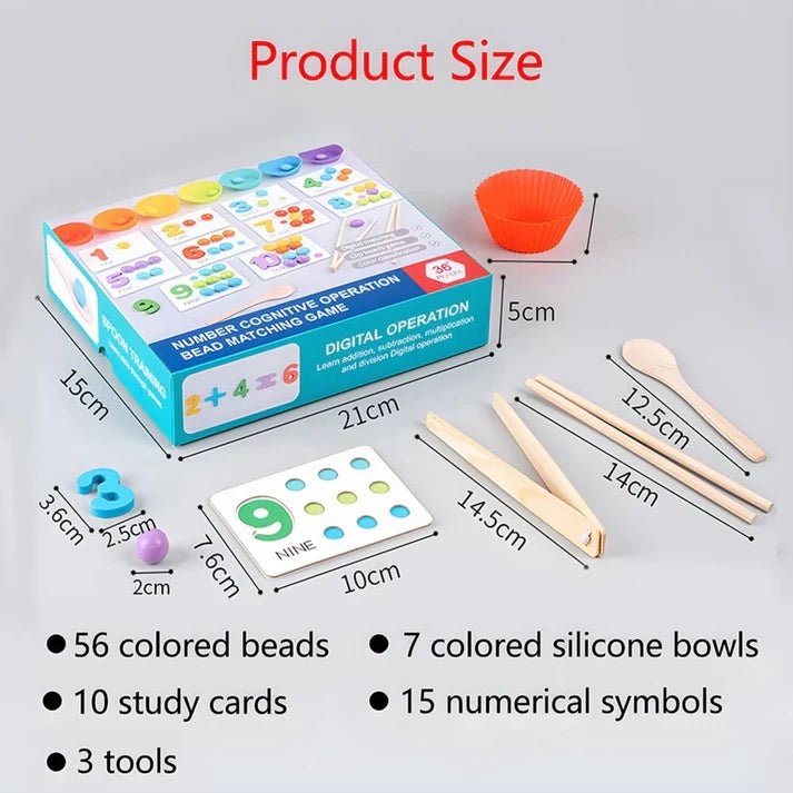 Number Cognitive Operation Bead Matching Game - Preschool mall - Preschool Supplies & Educational Toys