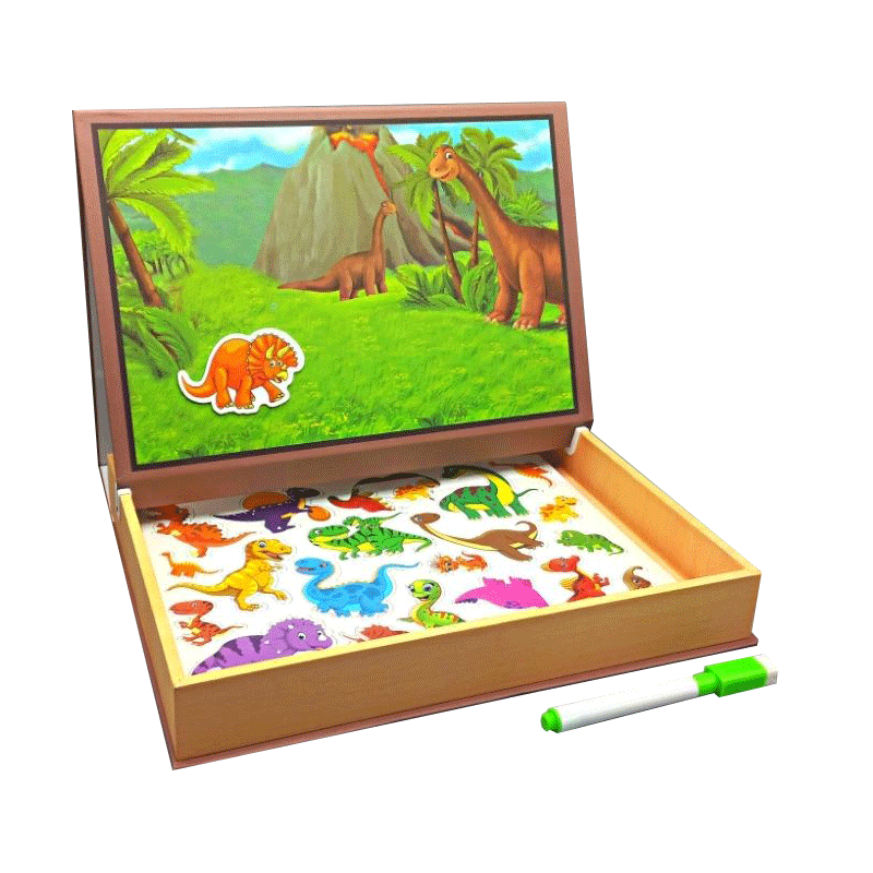 Magnetic Dinosaur Puzzle Box 2 in 1