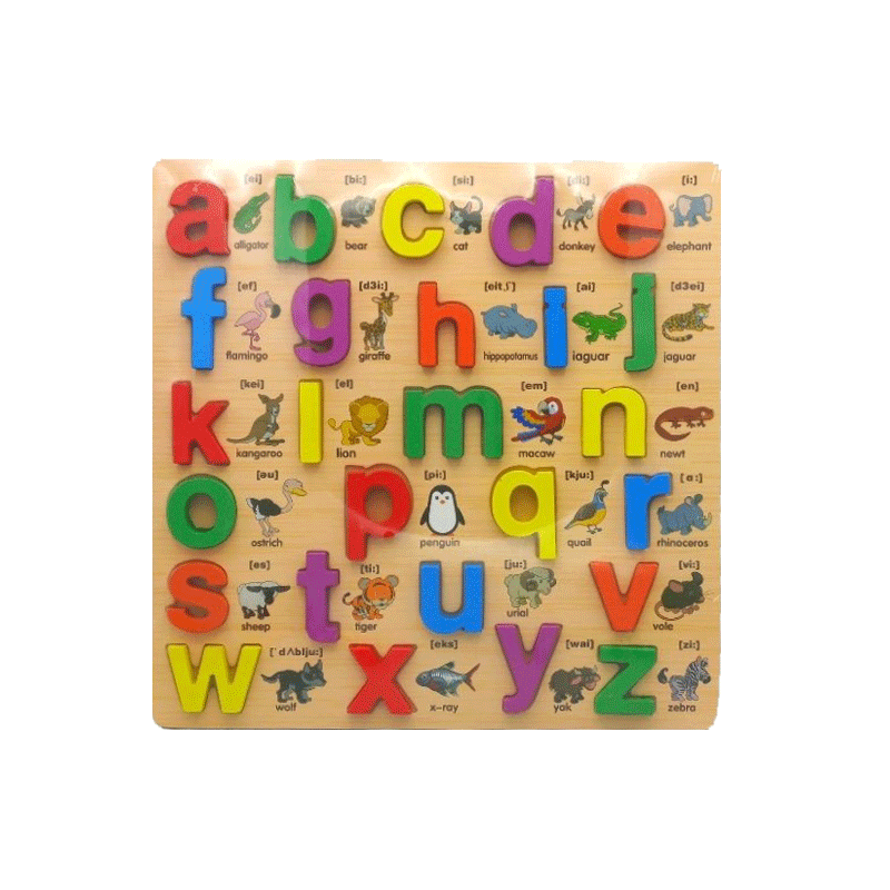 3D Small ABC Guide Learning Wooden Board