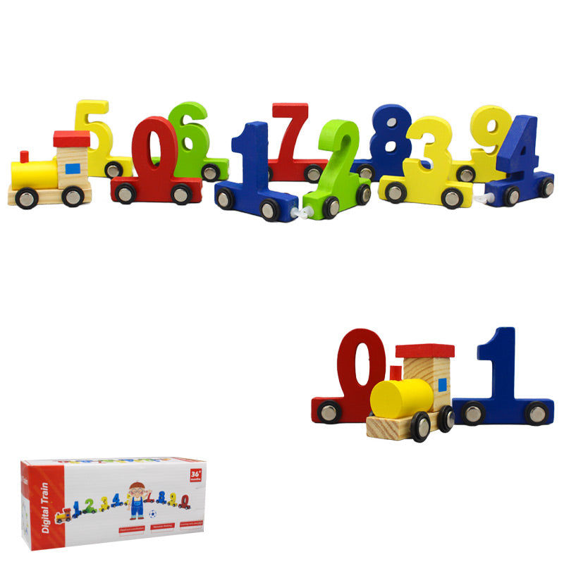 Wooden Digital Number Train