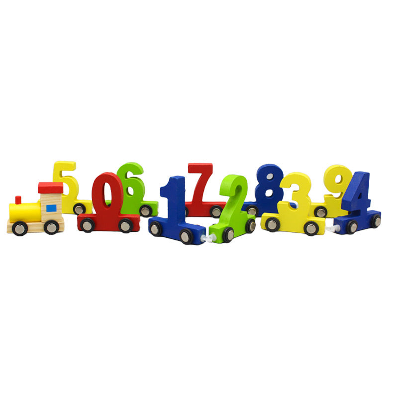 Wooden Digital Number Train
