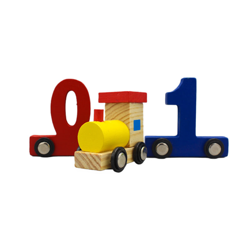 Wooden Digital Number Train