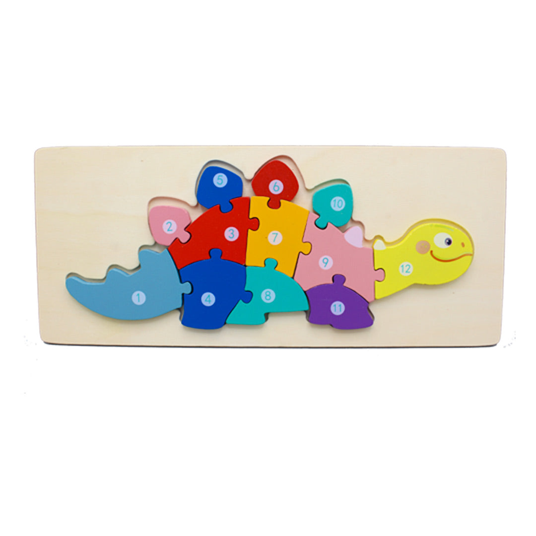 Wooden Dinosaur Number Jigsaw Puzzles