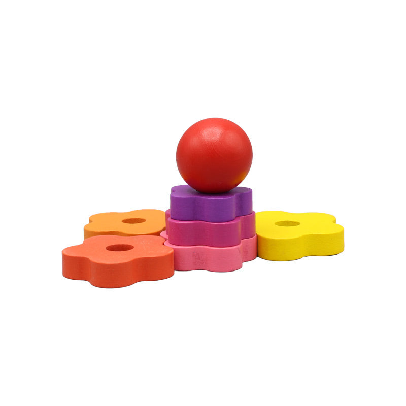 Rainbow Tower 13 Blocks- Wooden Toy