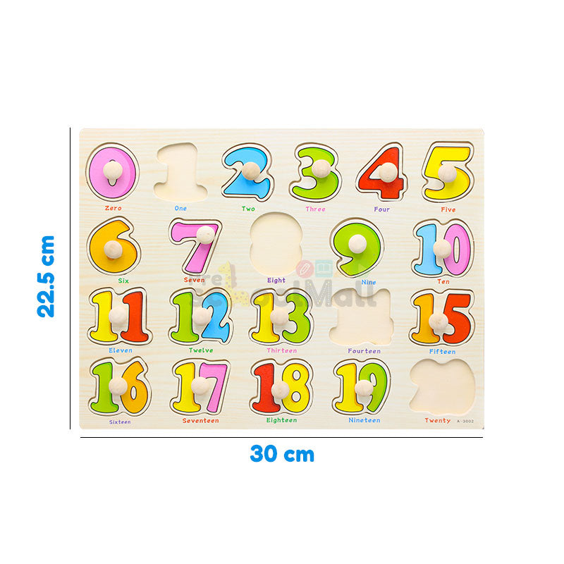 Wooden Number Peg Board 0 to 20