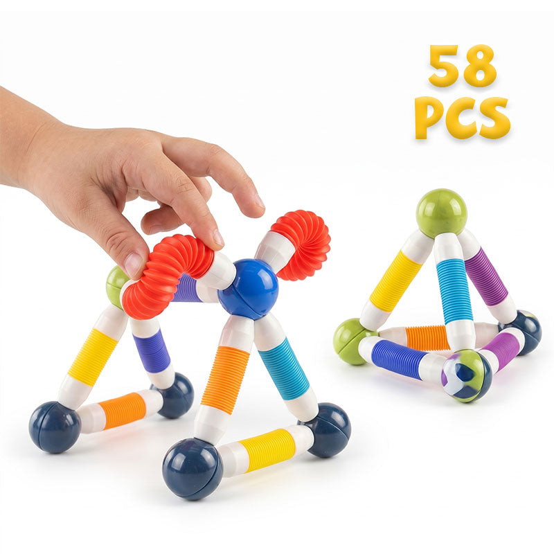 Stretchable Pop Tube Magnetic Sticks 58 Pcs