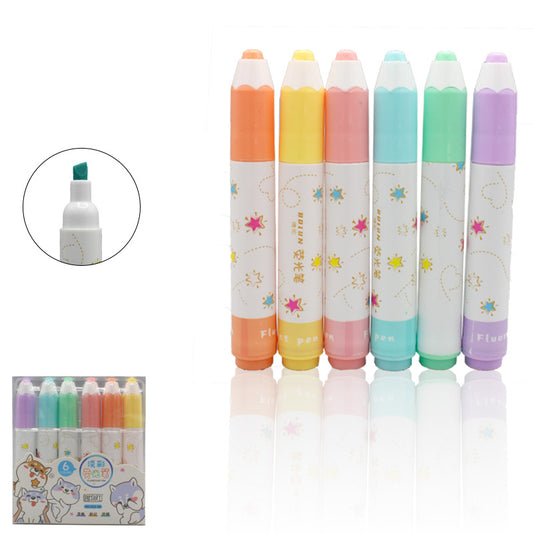 6 PCS Mini Marker Shape Highlighter