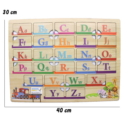 3in1 English Alphabet Wooden Puzzle Board