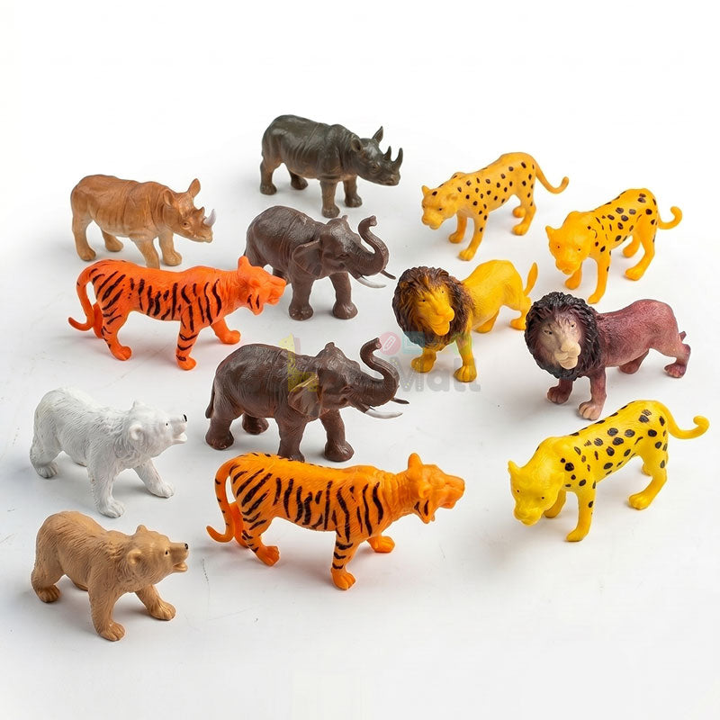 12 Pcs Wild Animal Large Figures For Kids