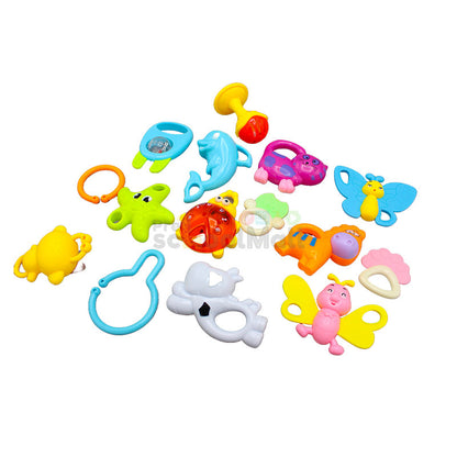 15 Pcs Baby Rattle with Teether Set