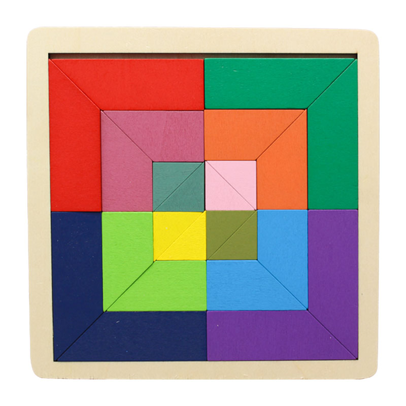 Wooden Tangram Puzzle Board