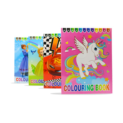 Cartoon Coloring Book with Stickers