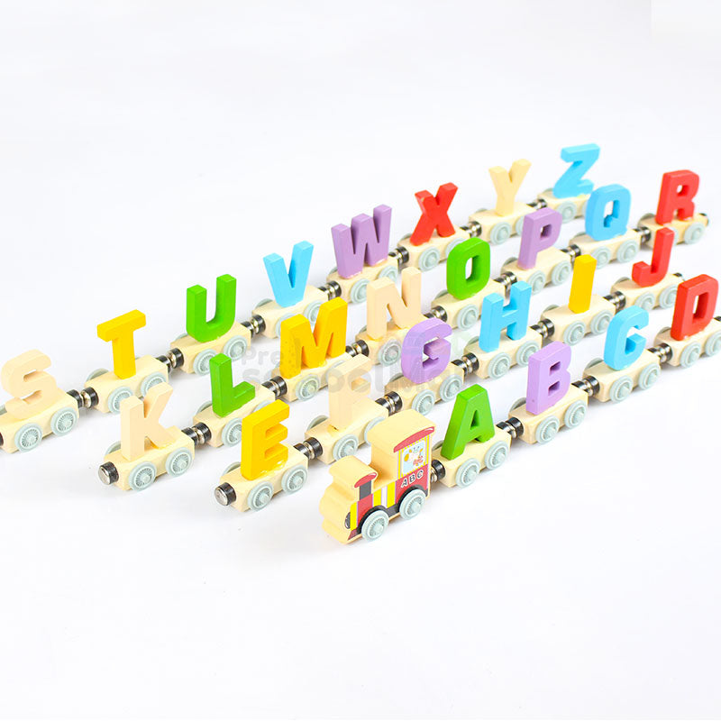 27 Pcs Capital Alphabets Train Wooden & Magnetic #1859