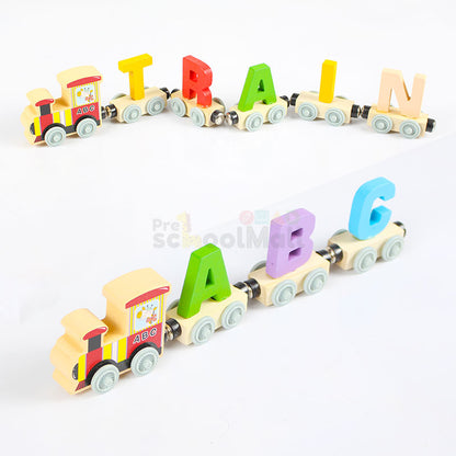 27 Pcs Capital Alphabets Train Wooden & Magnetic #1859