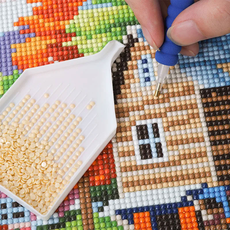 DIY 5D Diamonds Beads Painting Wooden Board #2001