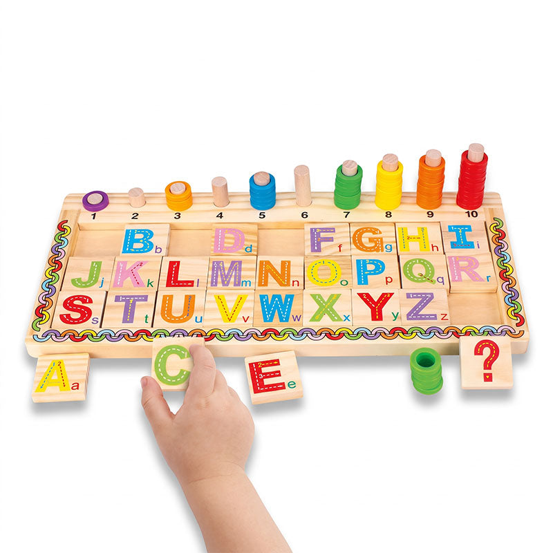 English Logarithmic Puzzle Board Wooden