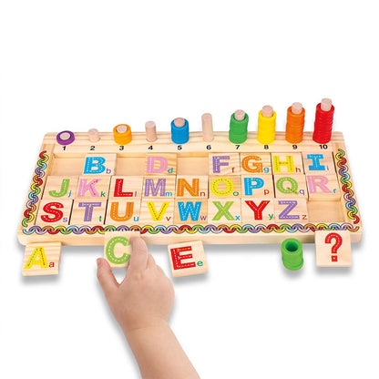 English Logarithmic Puzzle Board Wooden