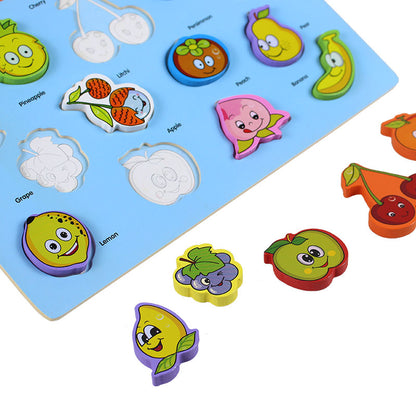 Fruit with Names Cognition Wooden Board #1944