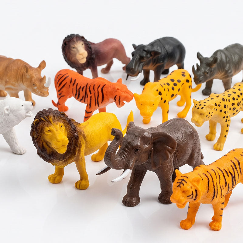12 Pcs Wild Animal Large Figures For Kids