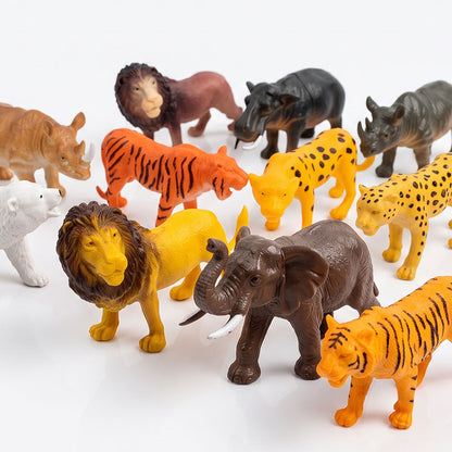 12 Pcs Wild Animal Large Figures For Kids