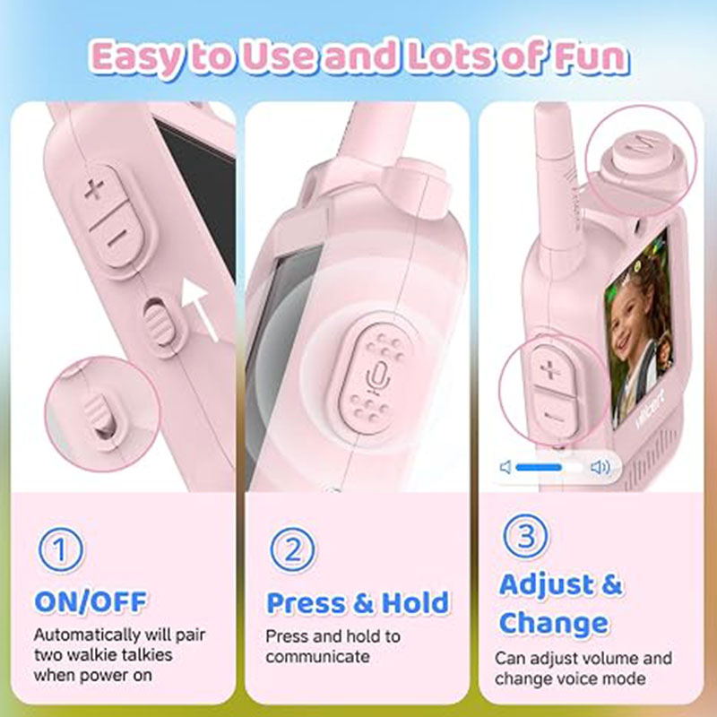Video Walkie Talkie 2 Pcs For Kids – (Rechargeable)
