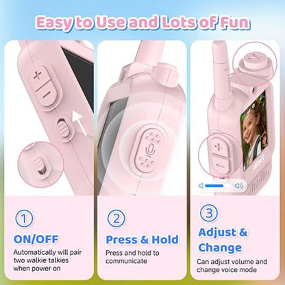 Video Walkie Talkie 2 Pcs For Kids – (Rechargeable)