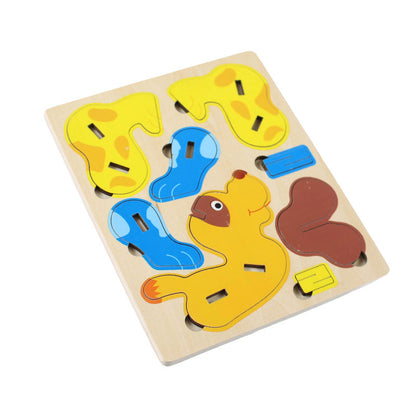 Wooden Insert Puzzle DIY Toy Model for Toddler