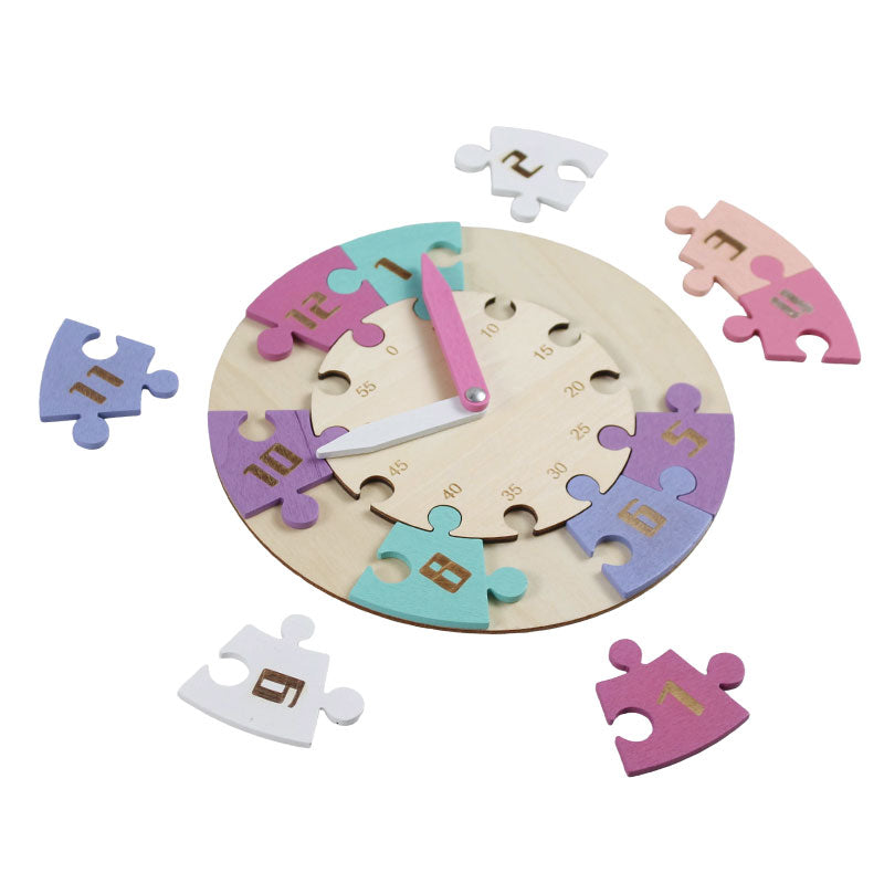 Montessori Wooden Jigsaw Puzzle Clock #2026