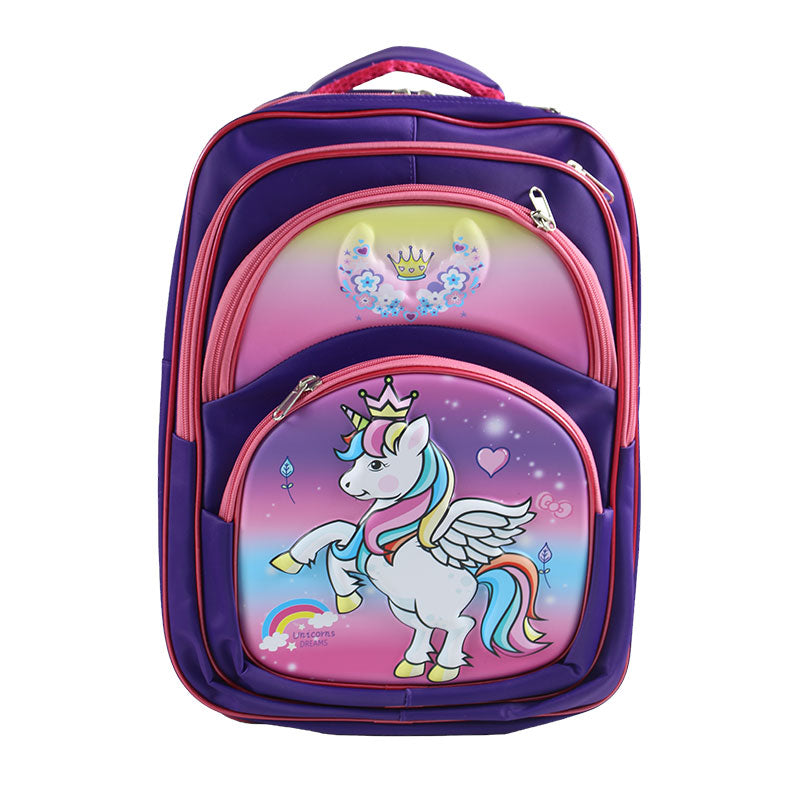 Unicorn Embossed School Bag 17 inch (1762)