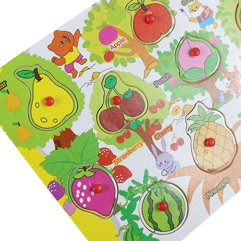 Fruits Wooden Peg Puzzle Board (DX571)