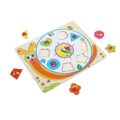 Montessori Wooden Clock Peg Puzzle Board for Kids - Preschool mall - Preschool Supplies & Educational Toys