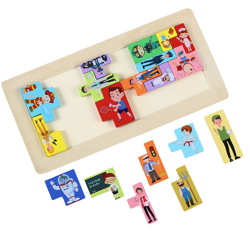 3D Wooden Jigsaw Puzzle Board for Curious Toddlers #1972