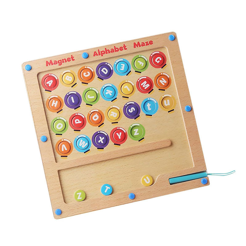 Magnetic Alphabets Pairing Maze Game Wooden