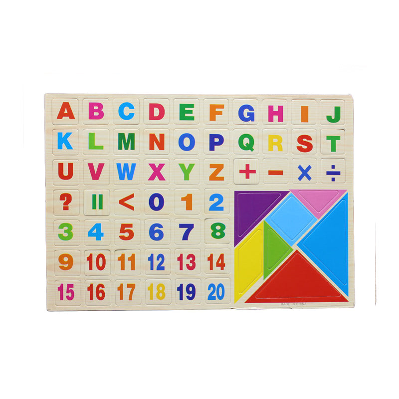 Wooden Black & White Board Medium - Magnetic Alphabets & Numbers