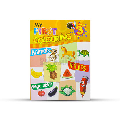 3 in 1 My First Coloring Book Animals, Fruits & Vegetables
