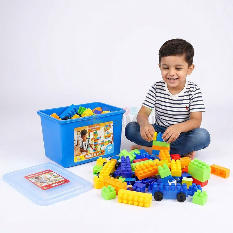 300 Pcs Premium Building Blocks Bucket