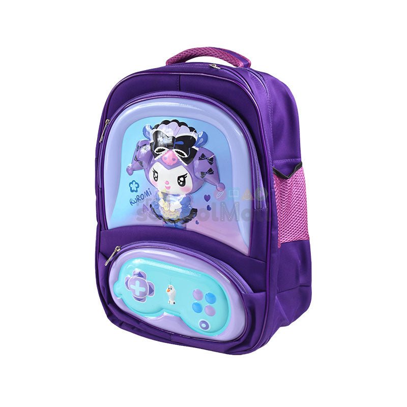3D Embossed Kuromi Trendy School Bag 16 inch 3290 - Preschool mall - Preschool Supplies & Educational Toys