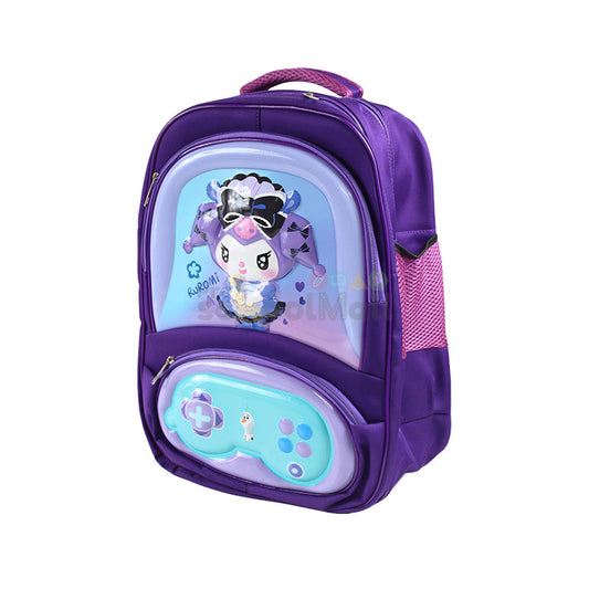 3D Embossed Kuromi Trendy School Bag 16 inch #3290