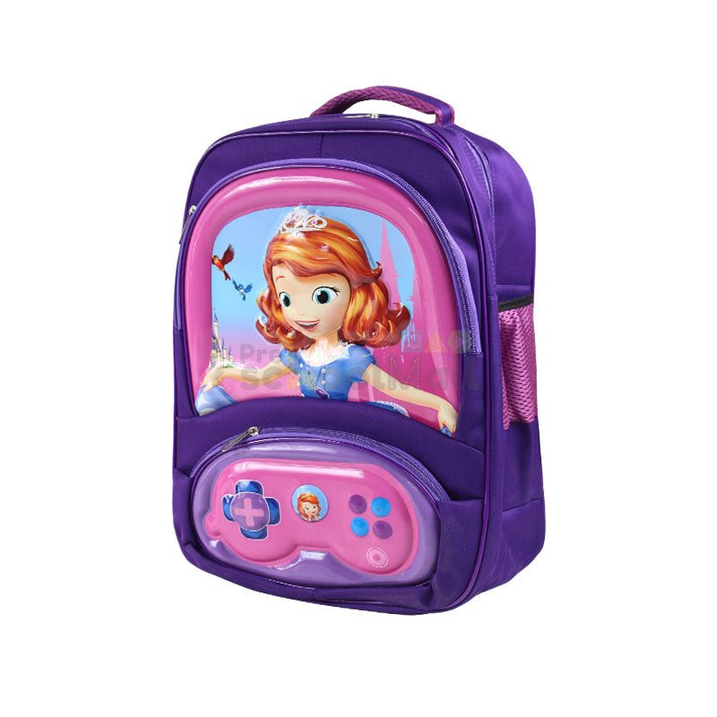 3D Embossed Sofia Trendy School Bag 16 inch 3290 - Preschool mall - Preschool Supplies & Educational Toys