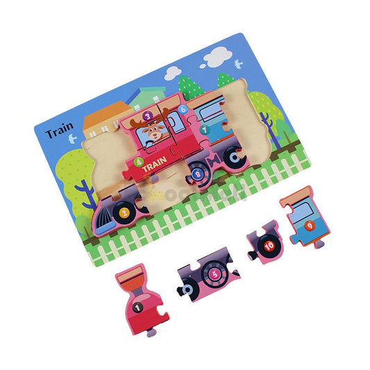 3D Number Jigsaw Puzzle Wooden Board 1992 - Preschool mall - Preschool Supplies & Educational Toys