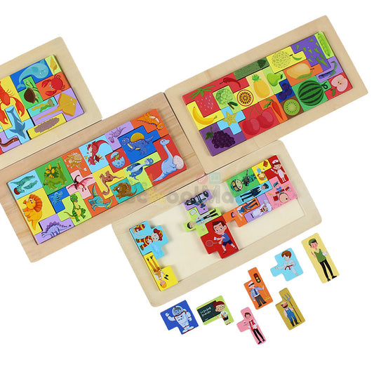 3D Wooden Jigsaw Puzzle Board for Curious Toddlers #1972